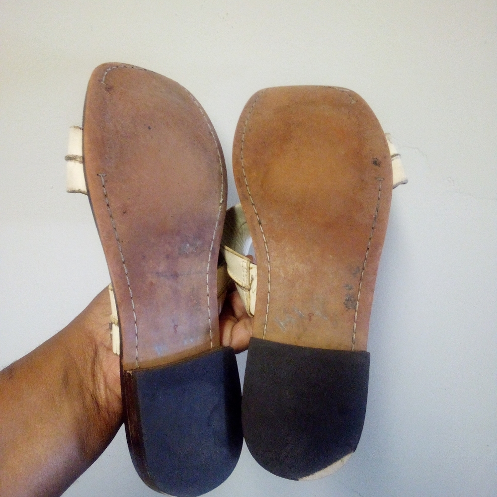 Sam Edelman Cream Slides Size 8M - Picture 11 of 15